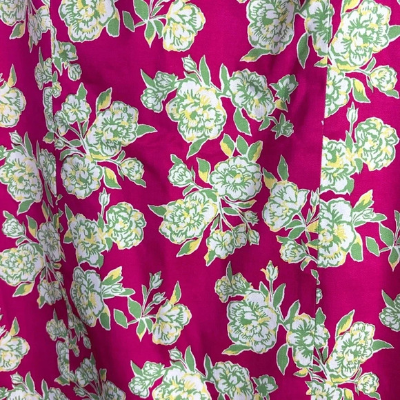 Brooks Brothers 346 Sleeveless Cotton Floral Shift Dress Pink Green size 8 - Picture 7 of 13